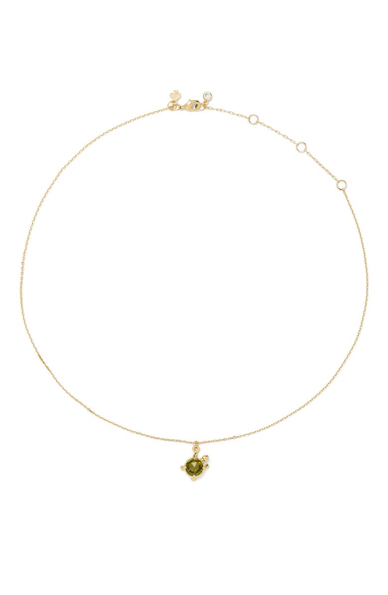 Kate Spade New York secret garden turtle pendant necklace, Alternate, color, 
