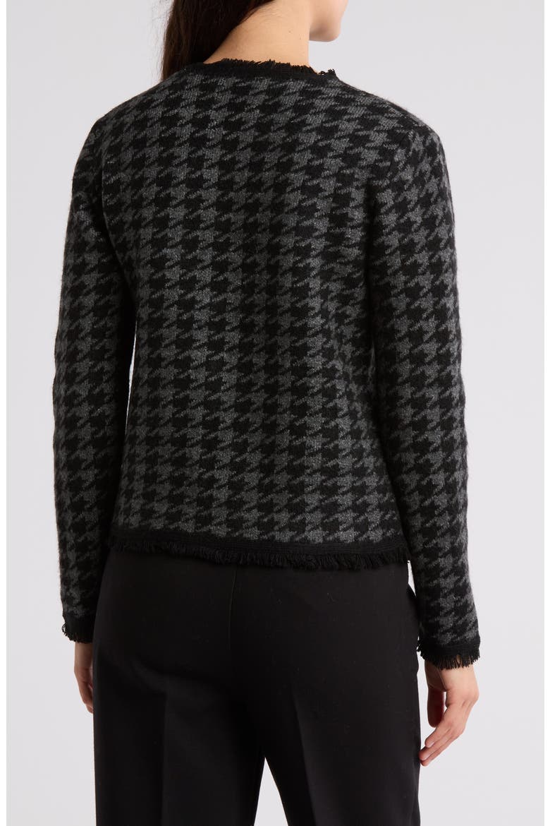 Fringe Houndstooth Jacket, Alternate, color, BLACK/ CHAR HNDSTTH