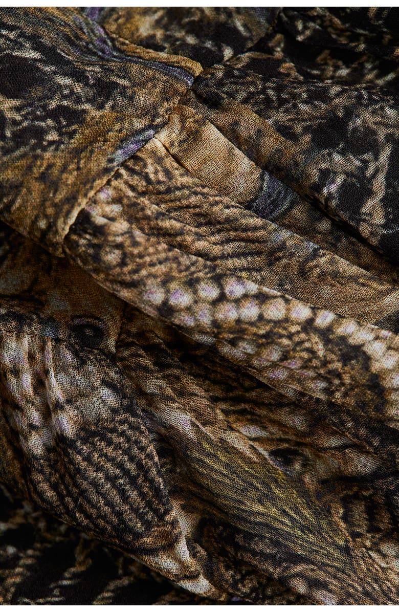 H&M Patterned Blouse, Alternate, color, Khaki Green/Patterned