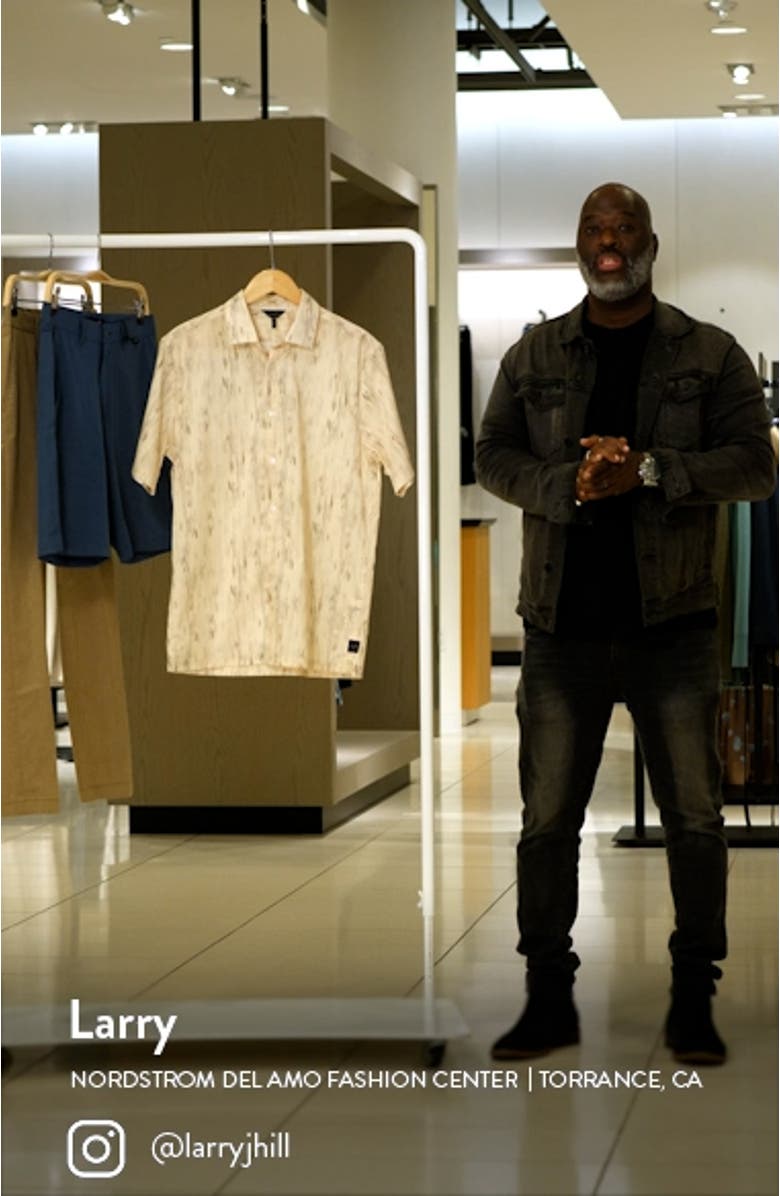 Big On-Point Short Sleeve Organic Cotton Button-Up Shirt, sales video thumbnail