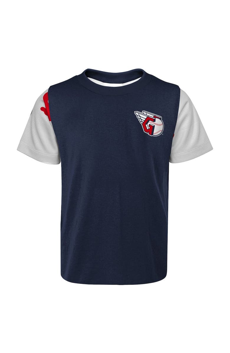 Outerstuff Youth Navy/Gray Cleveland Guardians Officials Practice T-Shirt, Alternate, color, 