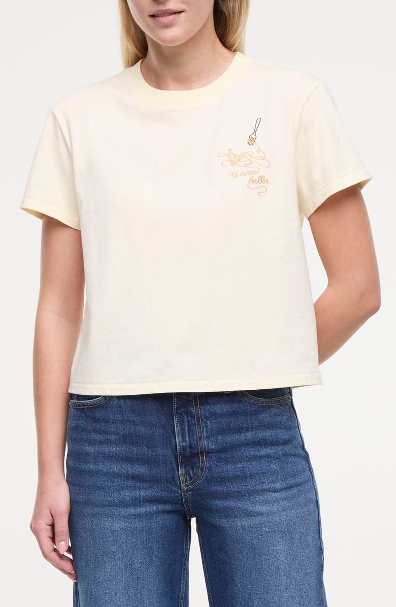 Wildfox Ti Amo Pasta Bella T-Shirt, Main, color, Afterglow