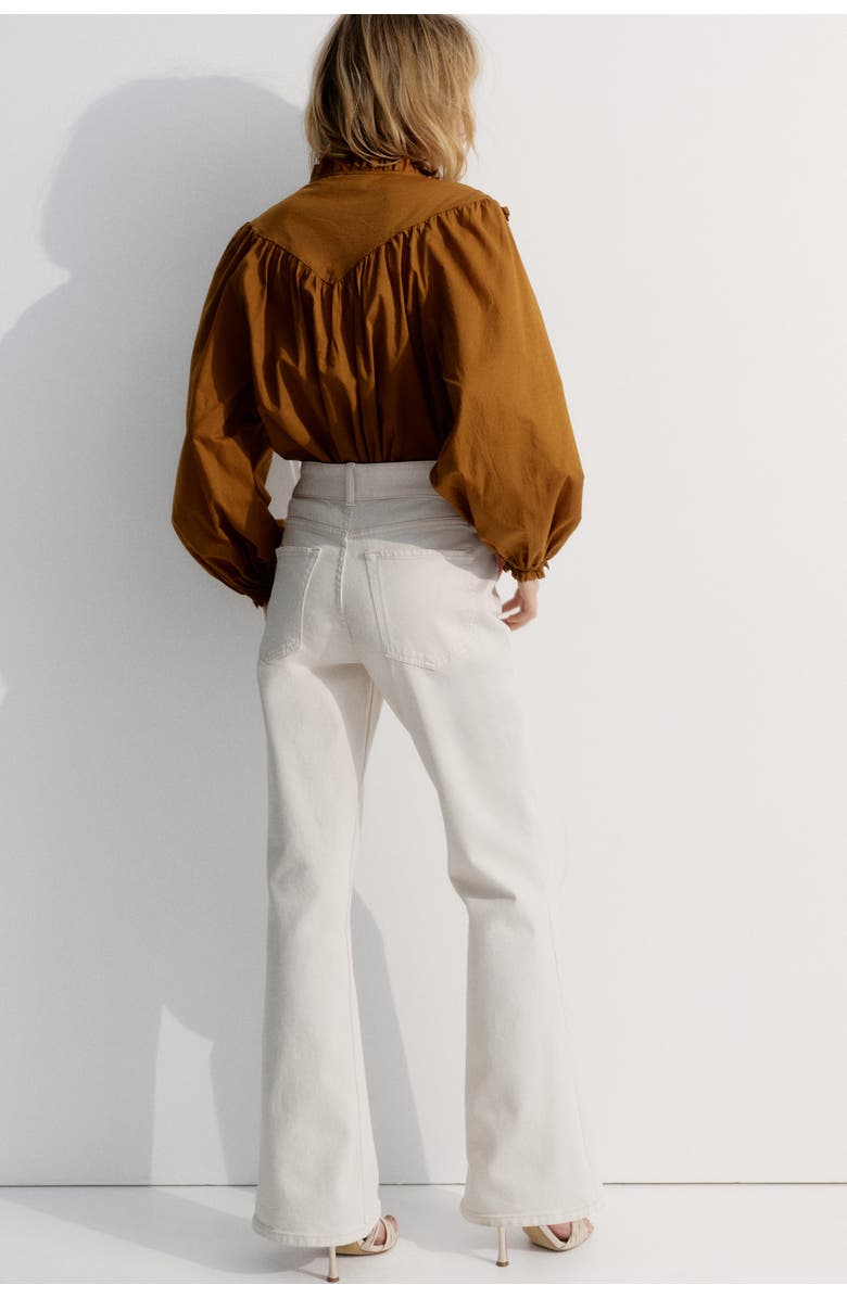 H&M Flared High Jeans, Alternate, color, White