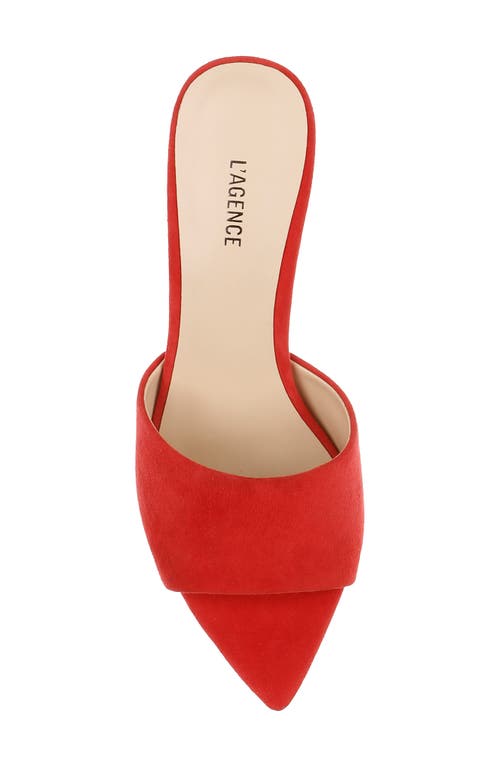 L Agence L'agence Lolita Pointed Toe Sandal In Red Suede
