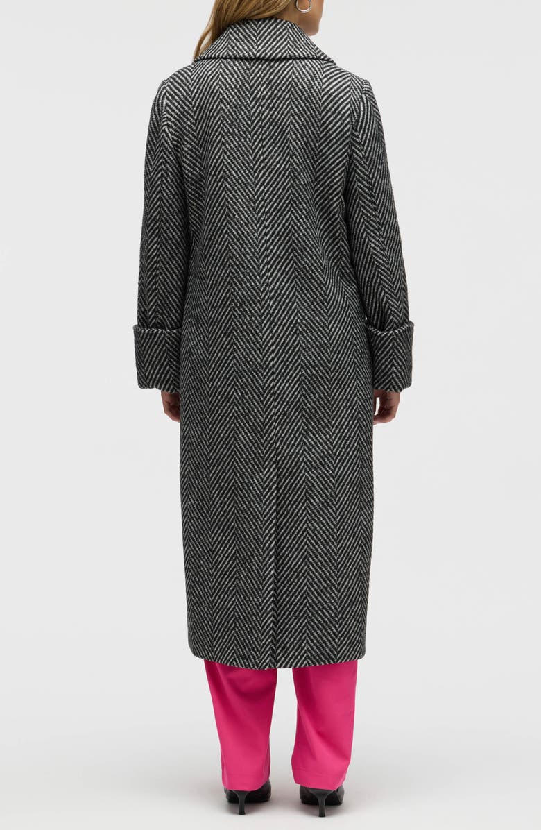 NVLT Oversize Chevron Double Breasted Coat, Alternate, color, 