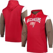 PROFILE Men's Profile Red Tampa Bay Buccaneers Big & Tall Trench Battle Pullover Hoodie
