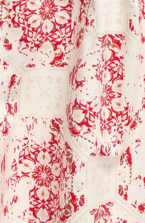 TINY TRIBE TINY TRIBE TILE PRINT CROSSOVER RUFFLE DRESS