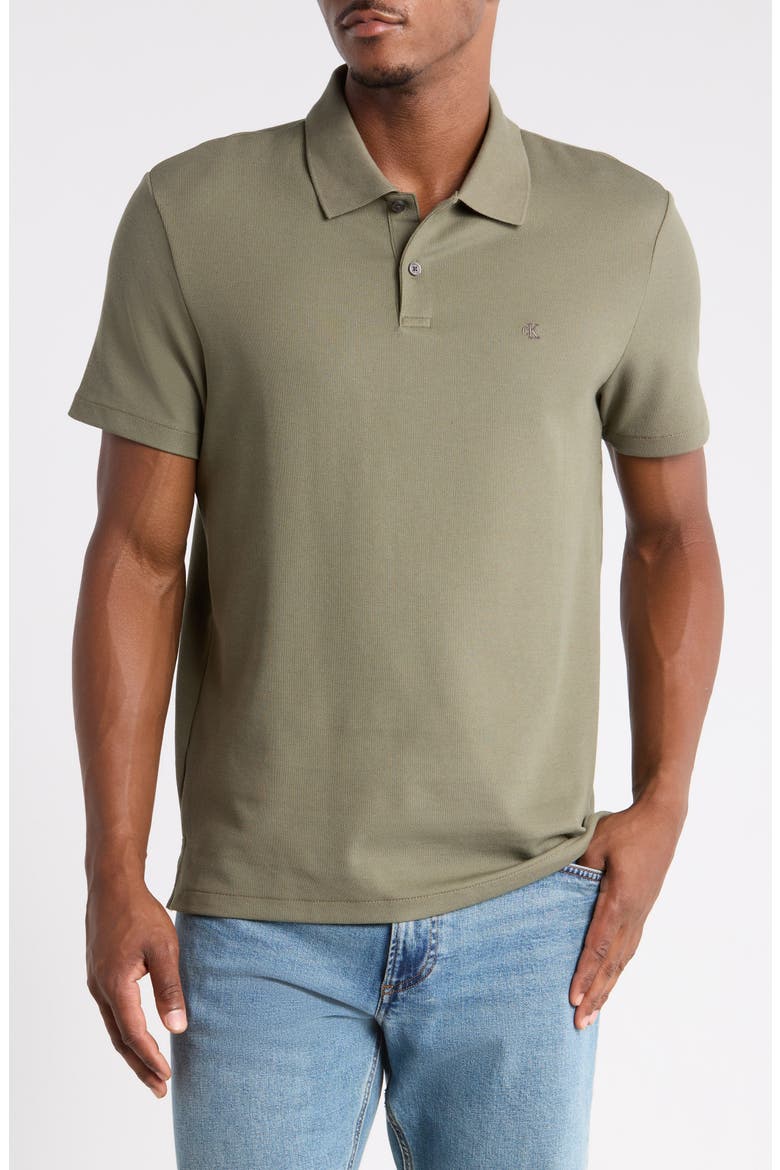 Mico Waffle Polo, Main, color, DUSTY OLIVE