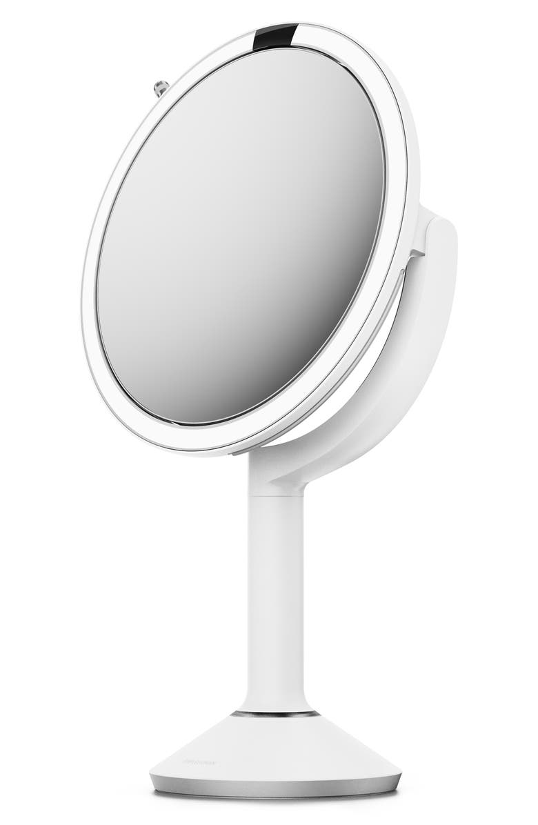 simplehuman Sensor Mirror Trio, Alternate, color, White Steel