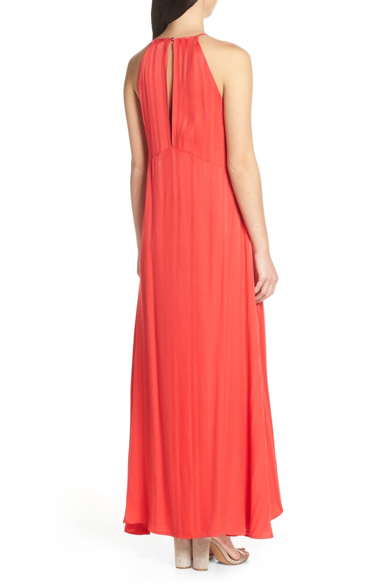 Paola Halter Maxi Dress, Alternate, color, RED