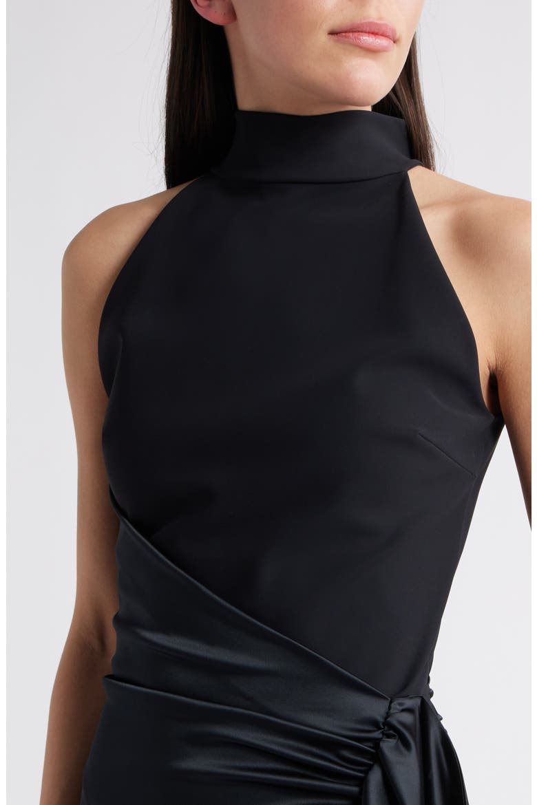 Gudairi Column Gown, Alternate, color, BLACK