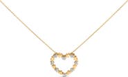 Haus of Brilliance Gold Vermeil Diamond Accent Puffed Heart Pendant Necklace
