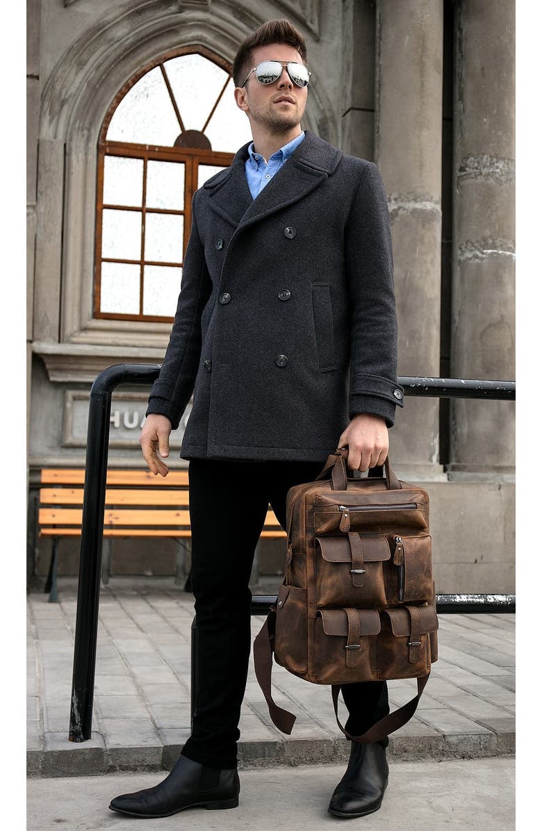 STEEL HORSE LEATHER The Shelby Backpack | Handmade Genuine Leather Backpack, Alternate, color, Dark Brown