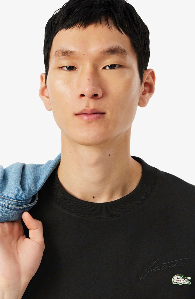 Lacoste Classic Fit Cotton T-Shirt, Alternate, color, Black