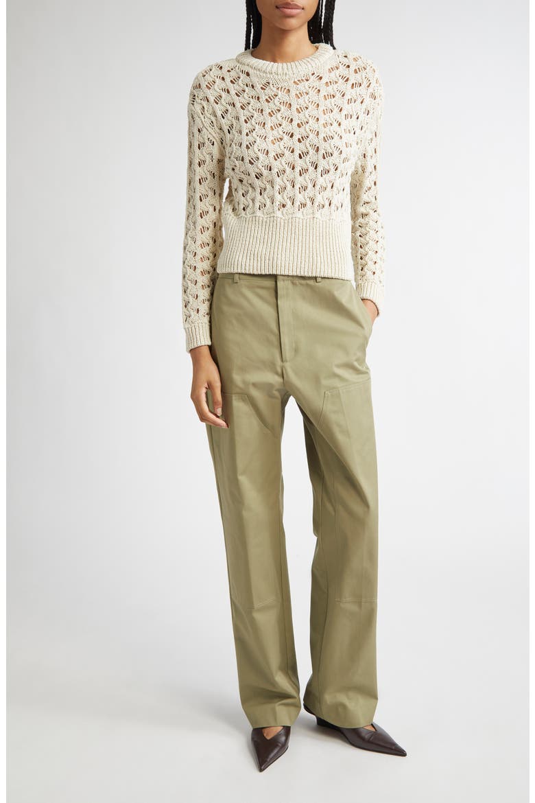 Vento Organic Cotton Crewneck Sweater, Alternate, color, CREAM