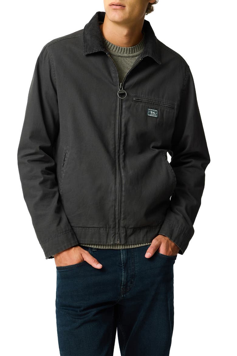 Rutherglen Harrington Cotton Jacket, Main, color, PEWTER