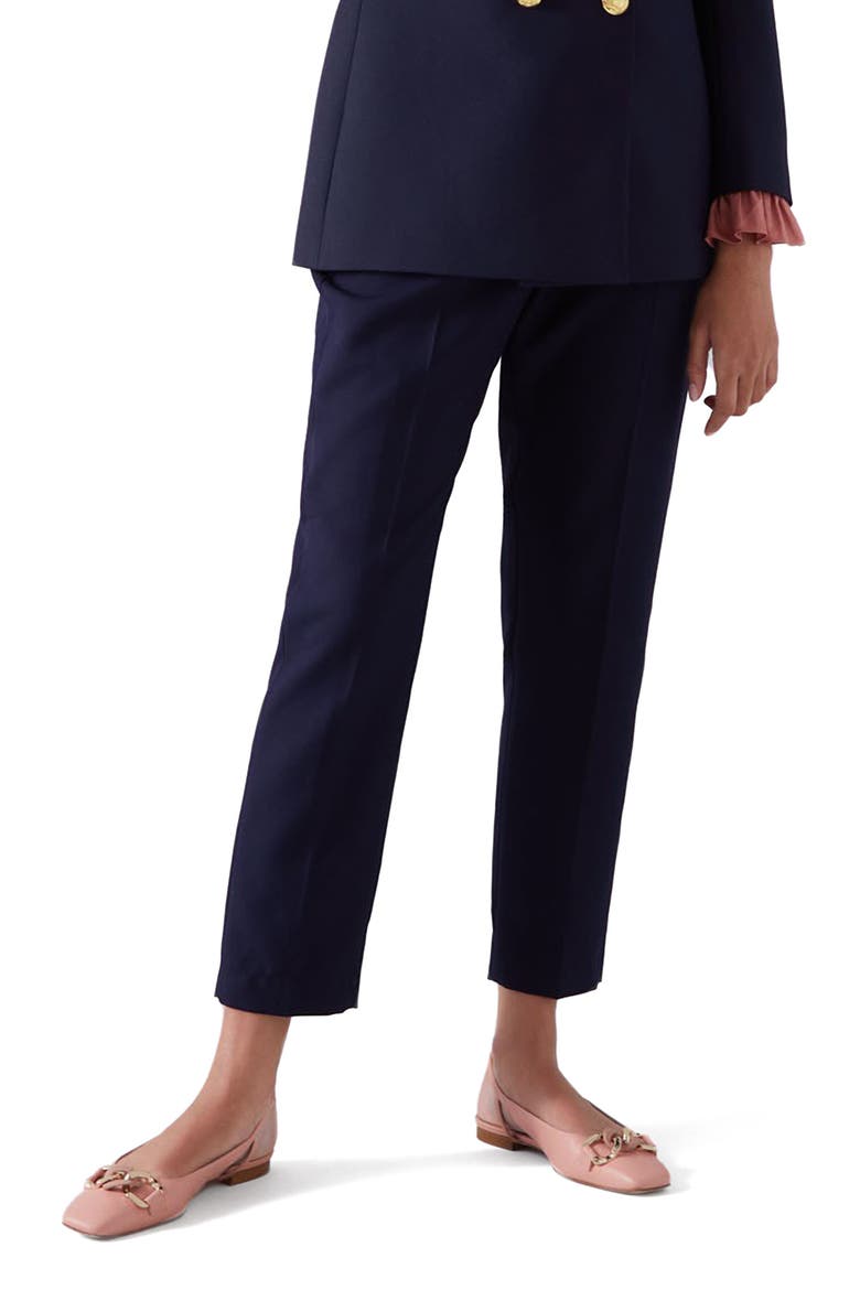 Mariner Slim Fit Ankle Trousers, Main, color, NAVY