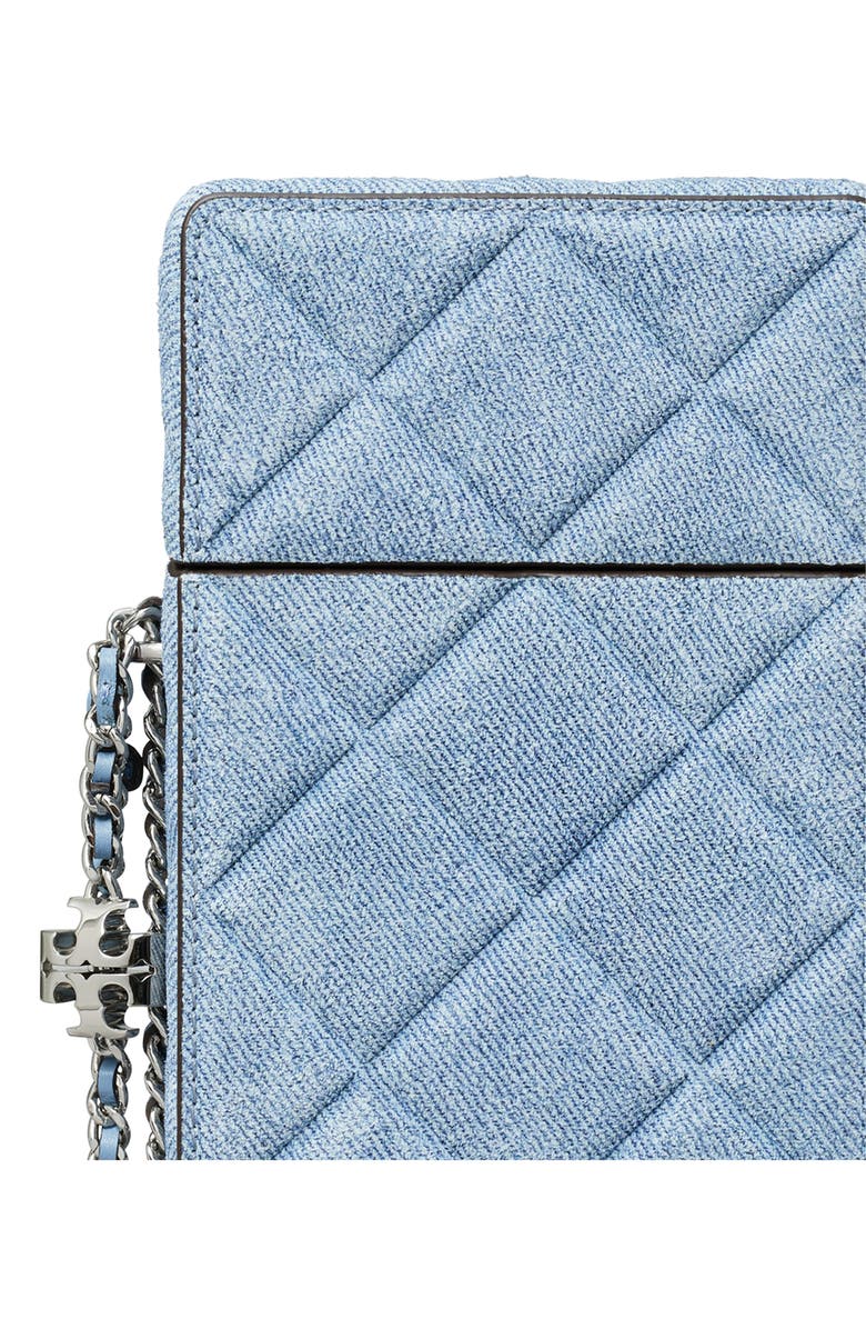 Tory Burch Fleming Denim Phone Crossbody Bag, Alternate, color,