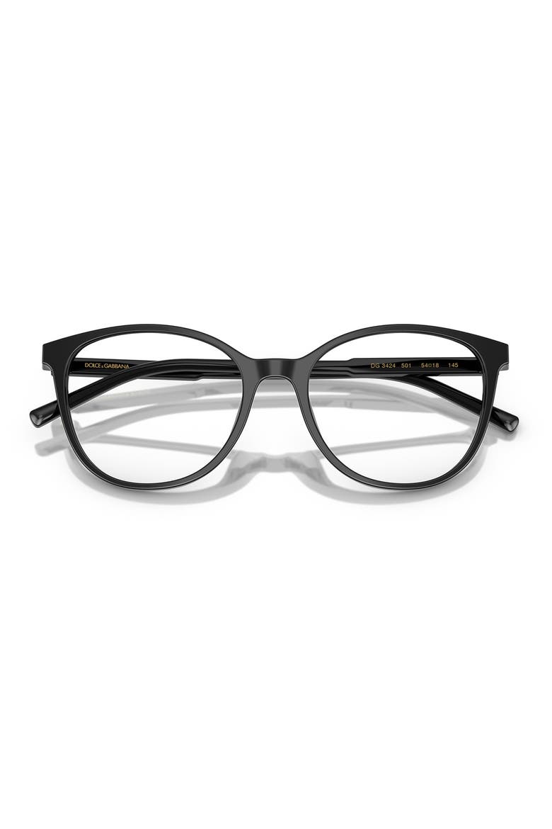 54mm Butterfly Optical Glasses, Alternate, color, BLACK / DEMO LENS