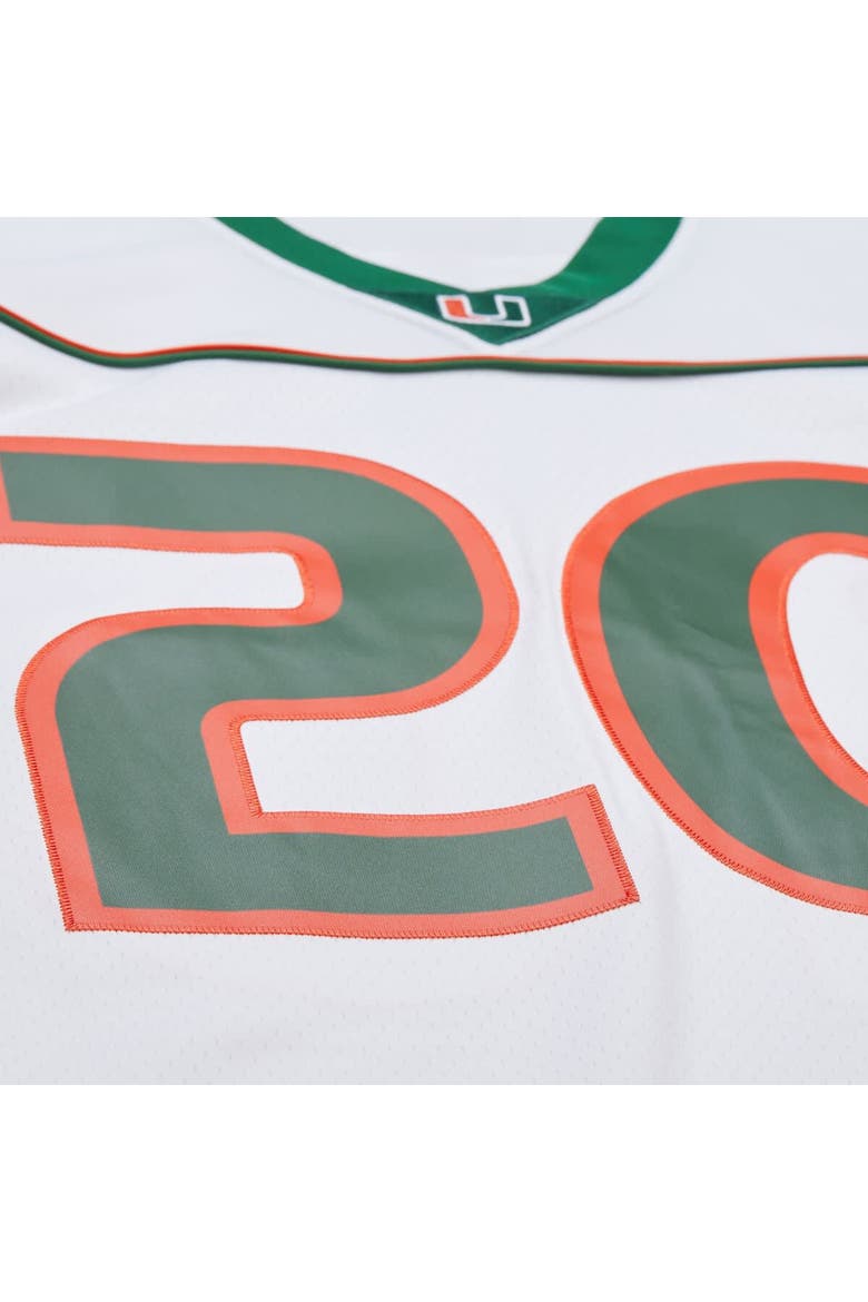 Men's Mitchell & Ness Ed Reed White Miami Hurricanes 2001 Legacy Jersey, Alternate, color, White