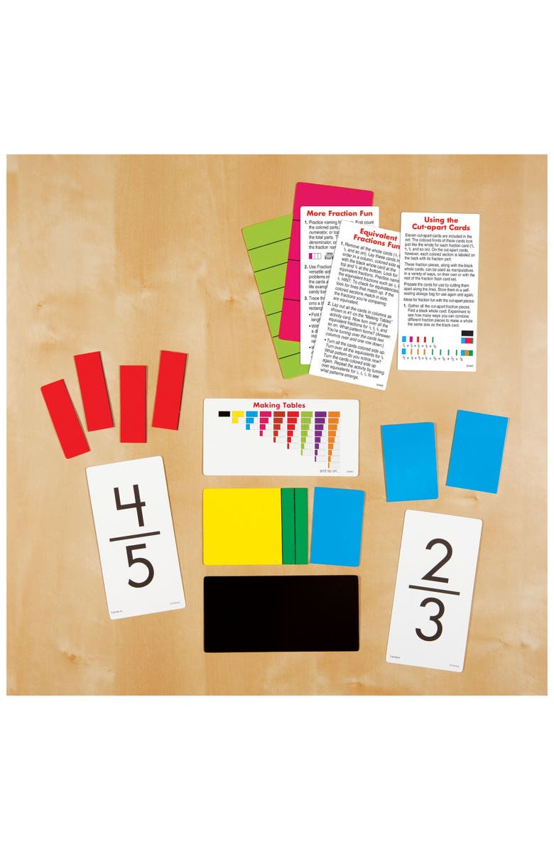 TREND Enterprises Fraction Fun Skill Drill Flash Cards, Alternate, color, Multicolored