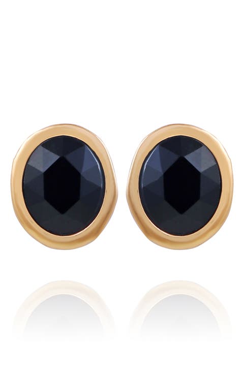 Oval Crystal Earrings