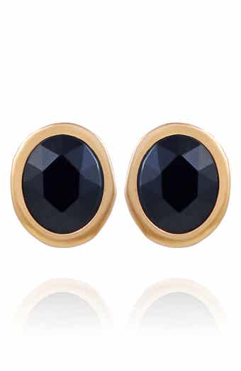 T Tahari Oval Crystal Earrings