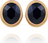 T Tahari Oval Crystal Earrings