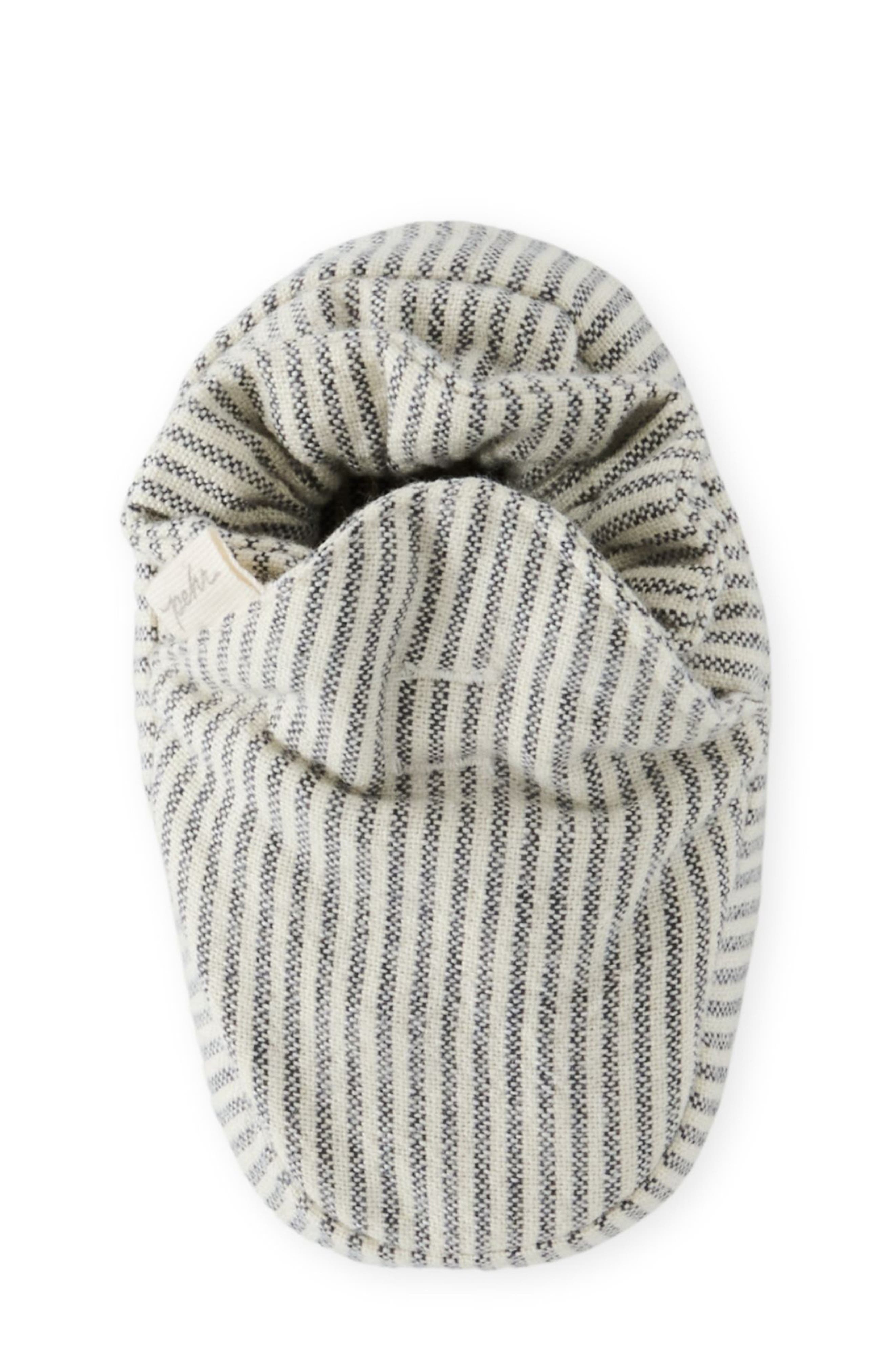 Pehr Organic Cotton Railroad Bootie, Alternate, color, Railroad