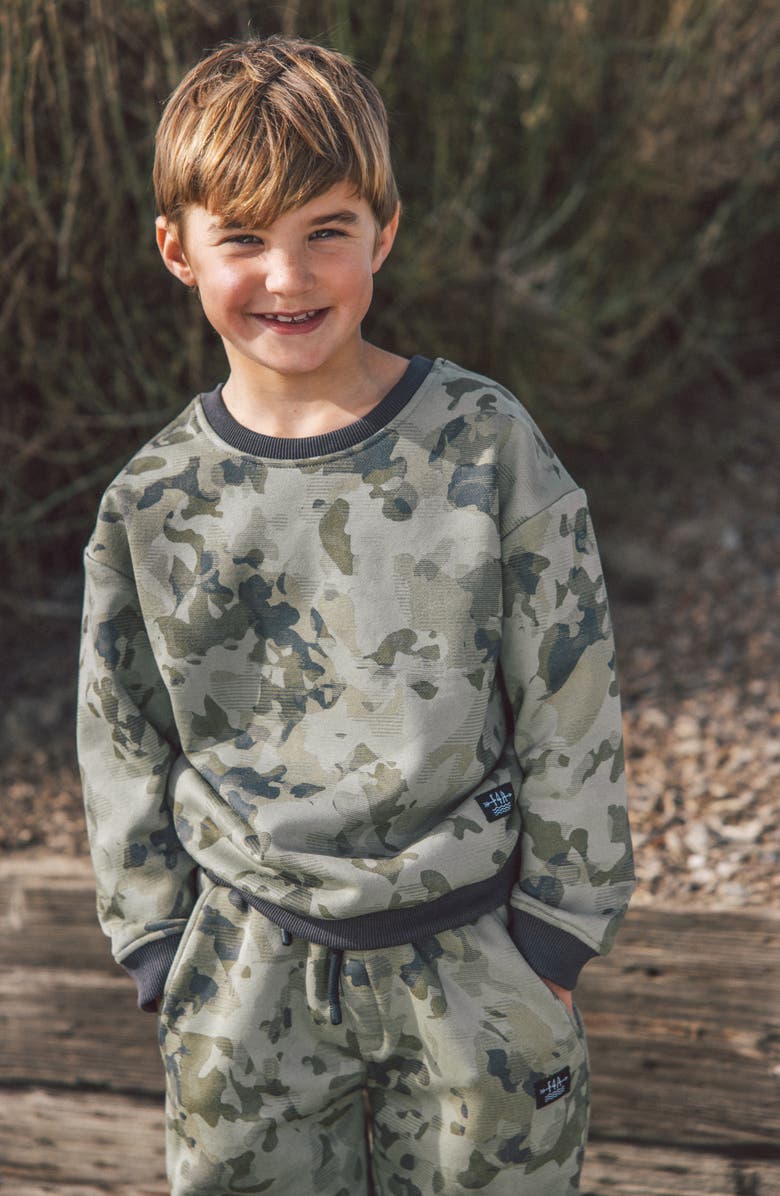 Feather 4 Arrow Kids' Ryder Oversize Camo Crewneck Sweatshirt, Alternate, color,