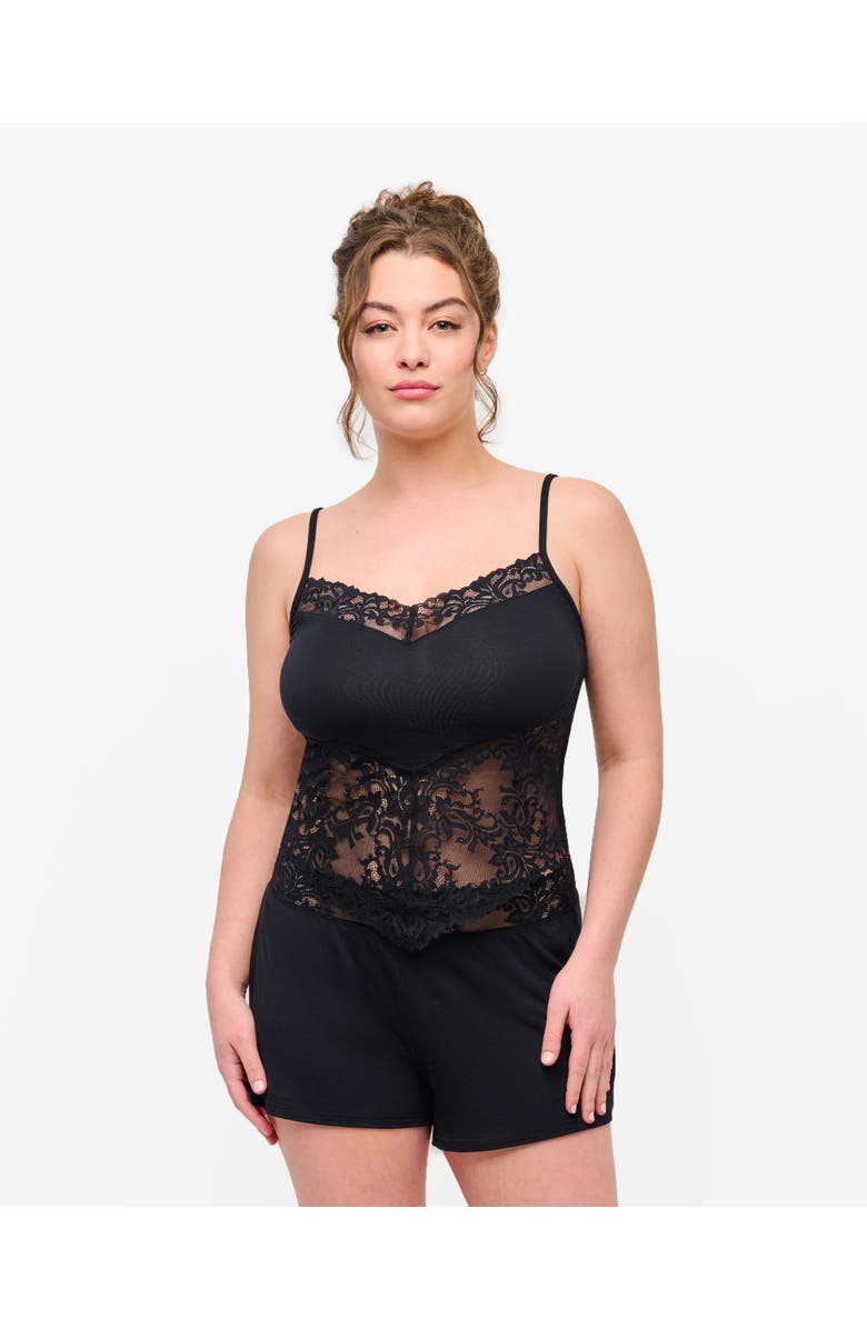 Cosabella Carmela Cami & Boxer Pj Set, Main, color, Black