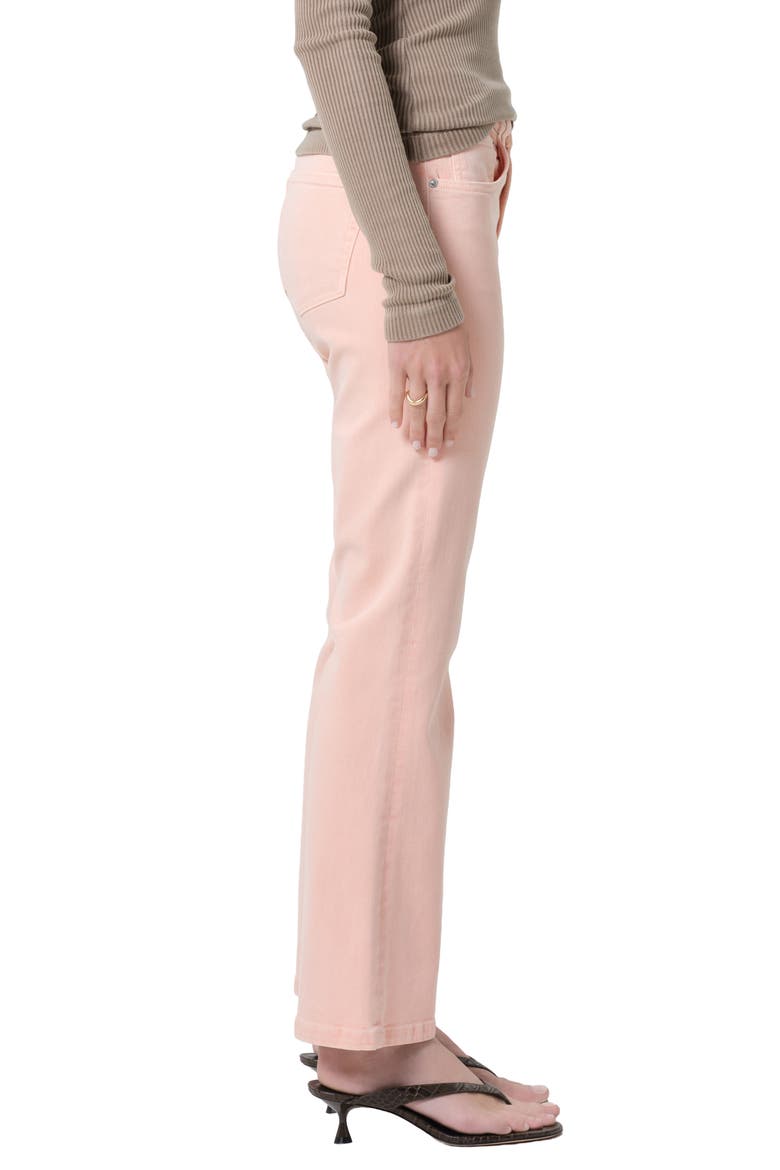 Goldie Mid Rise Kick Flare Jeans, Alternate, color, MELON CREME MD