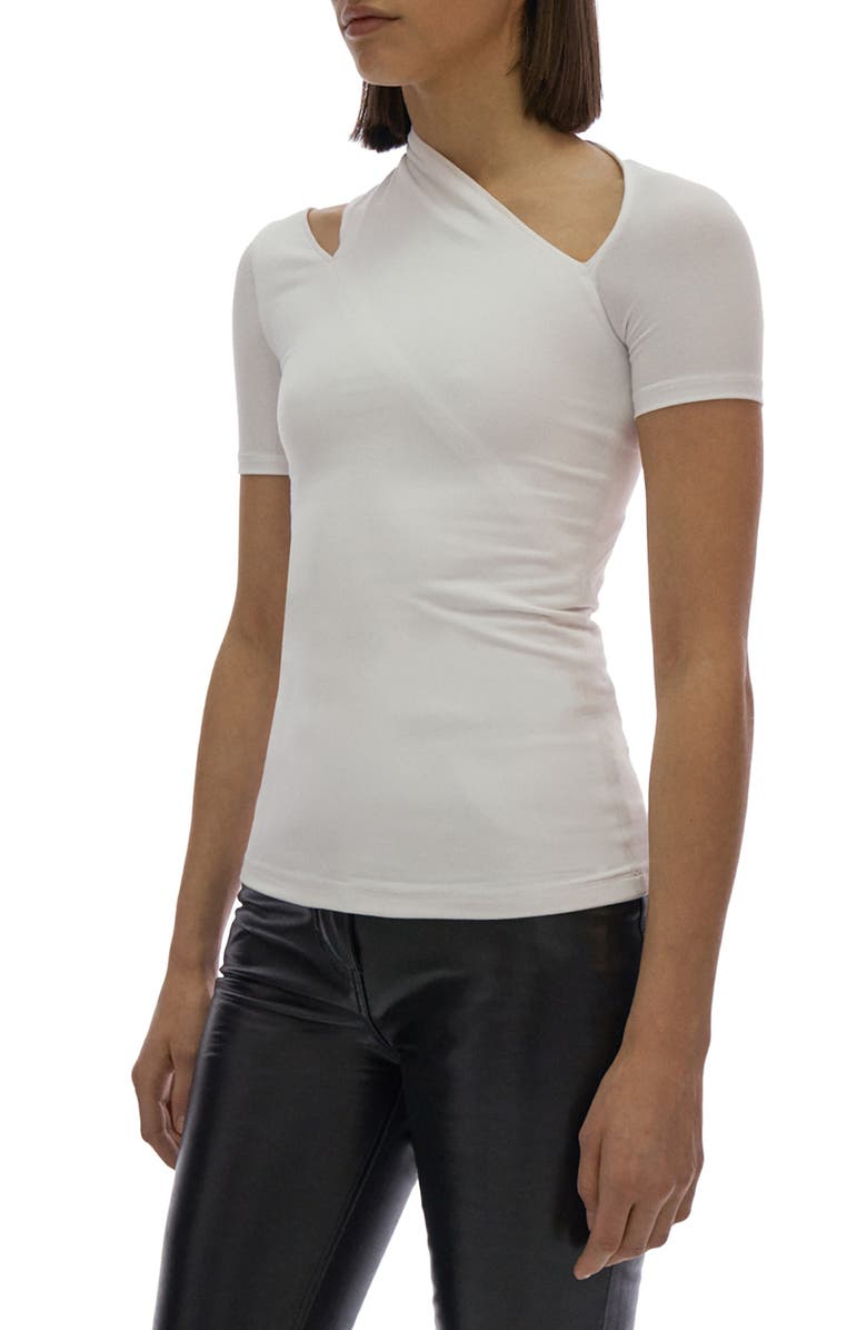 Helmut Lang Asymmetric Cutout T-Shirt, Alternate, color, 