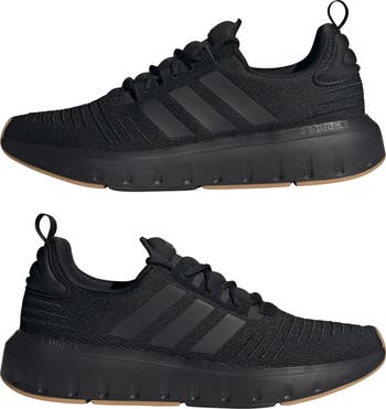 Adidas swift run black and gold mens best sale