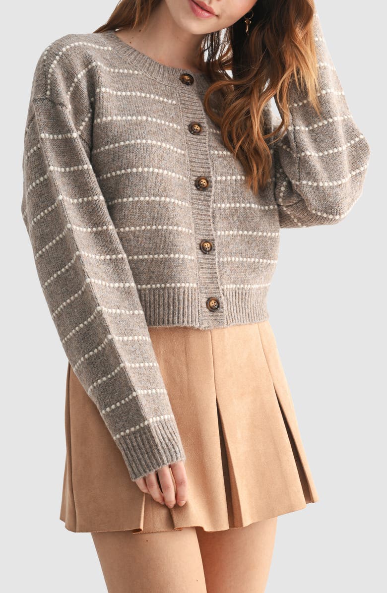 Whip Contrast Cardigan Sweater