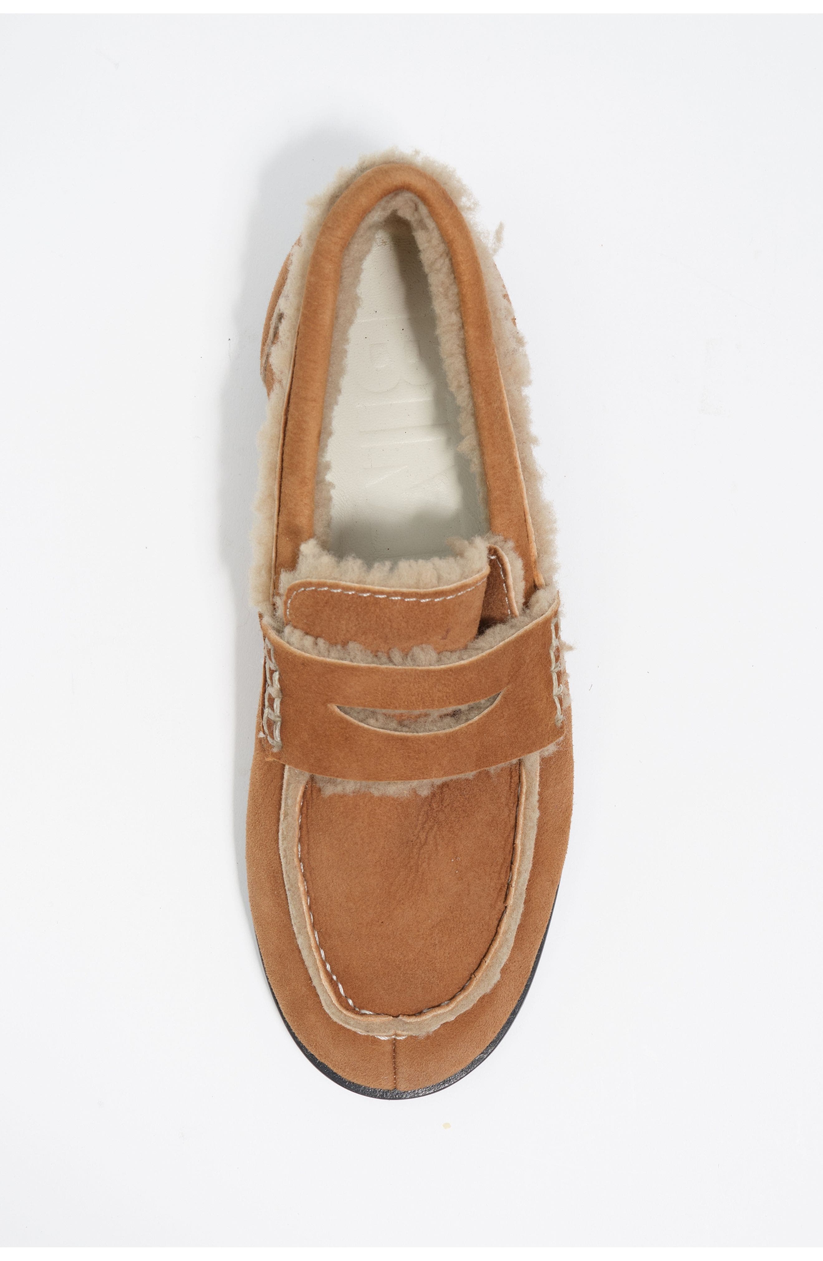 Bimba y Lola Split Leather Loafer, Alternate, color, Tan