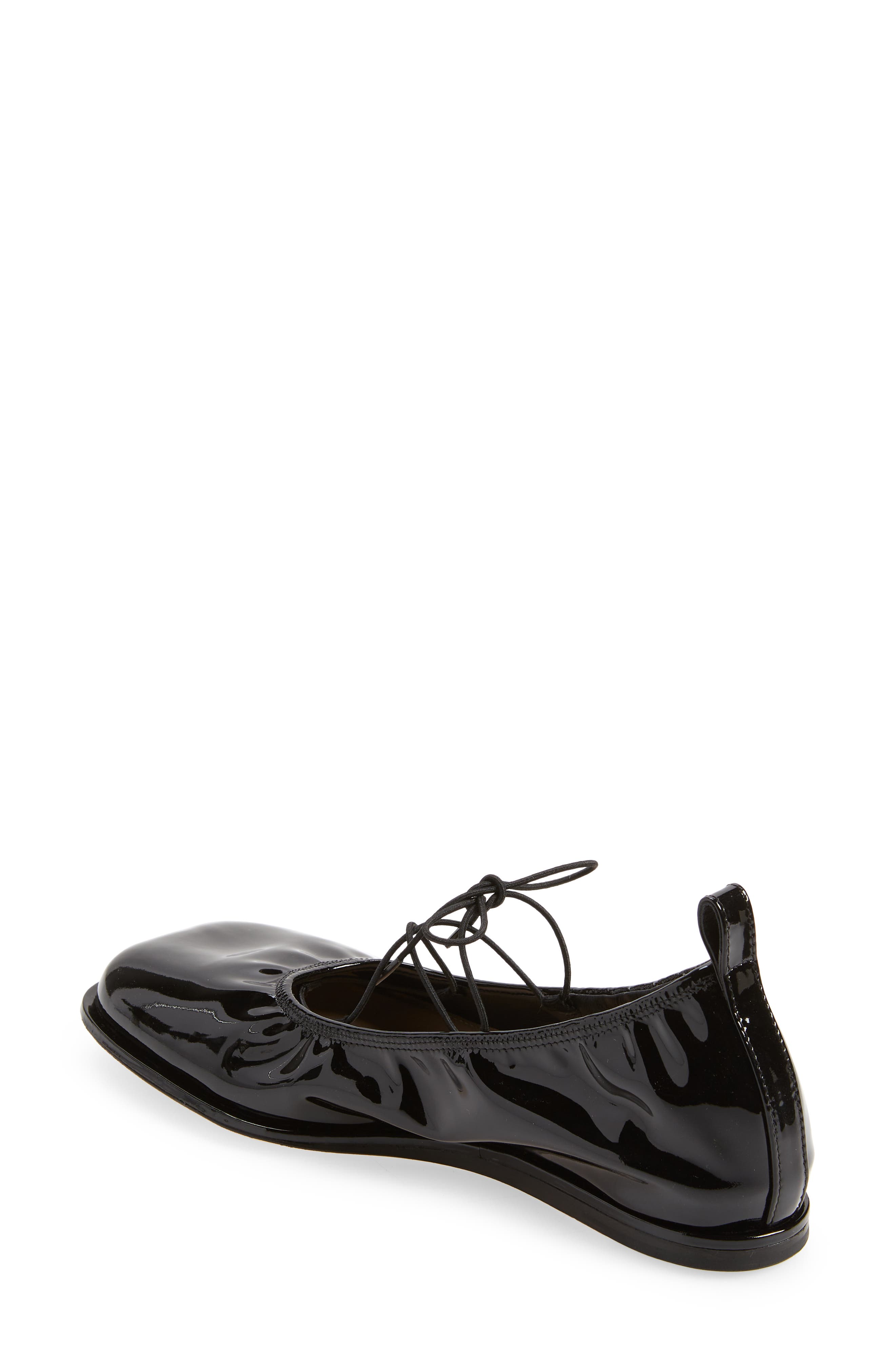 Simone Rocha Heart Toe Lace-Up Ballerina Flat, Alternate, color, 