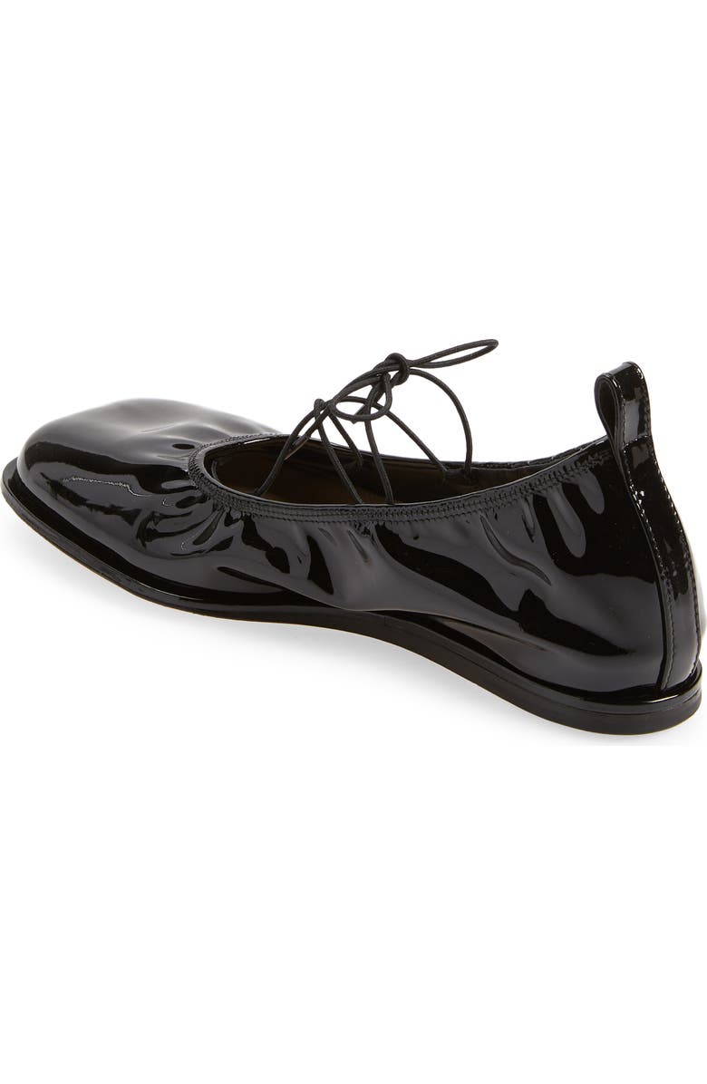 Simone Rocha Heart Toe Lace-Up Ballerina Flat, Alternate, color,