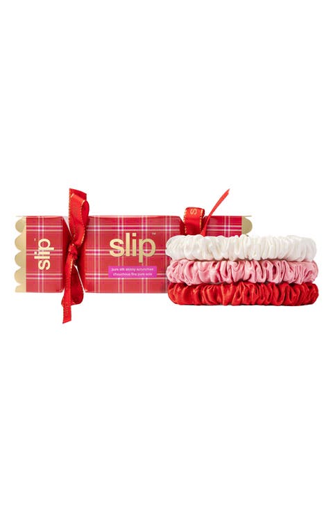 Skinny Silk Scrunchies (Set of 3)