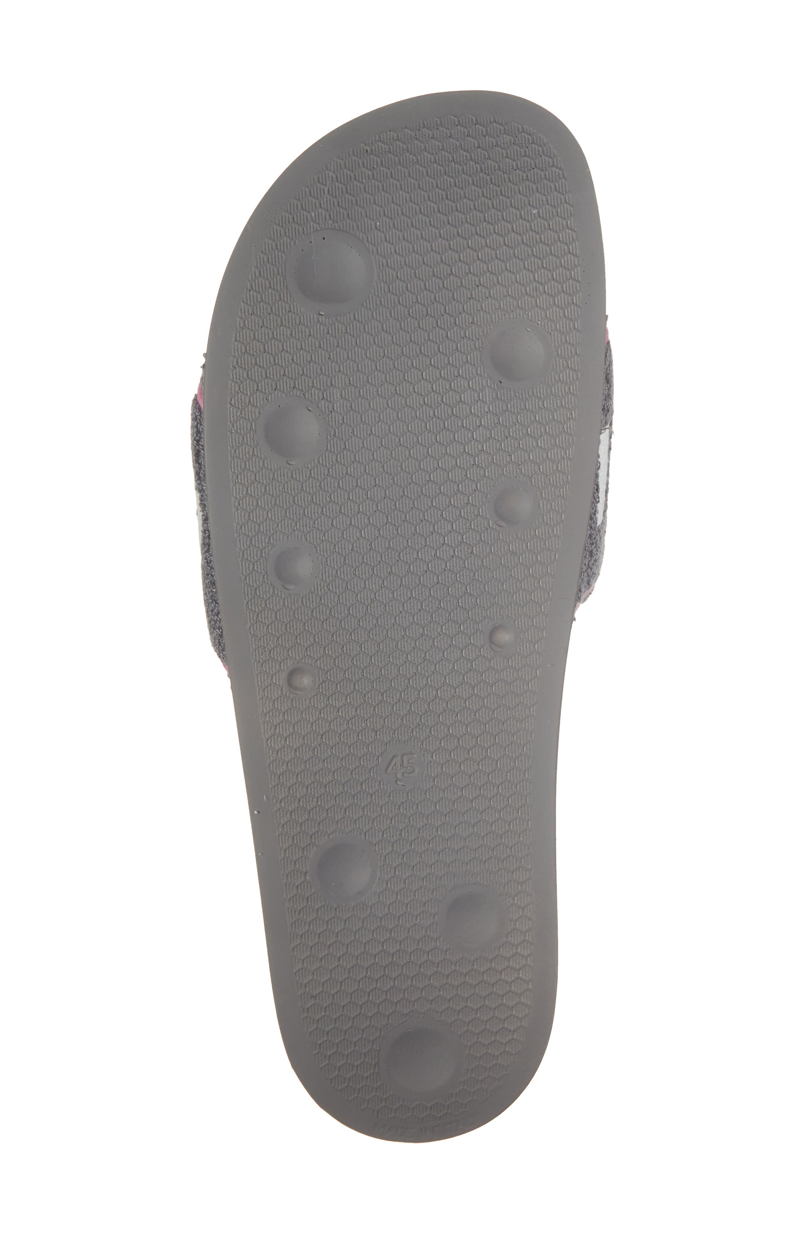 Off-White Towel Embroidered Slide Sandal, Alternate, color, 