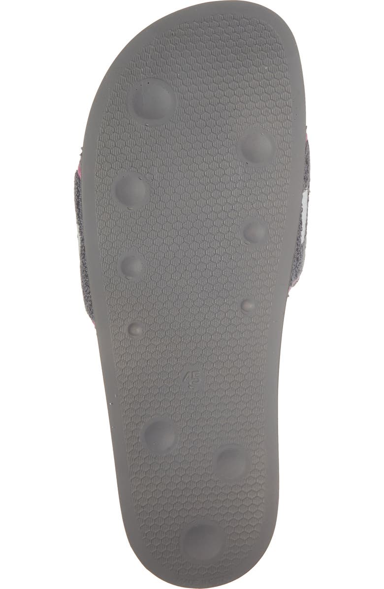 Off-White Towel Embroidered Slide Sandal, Alternate, color,