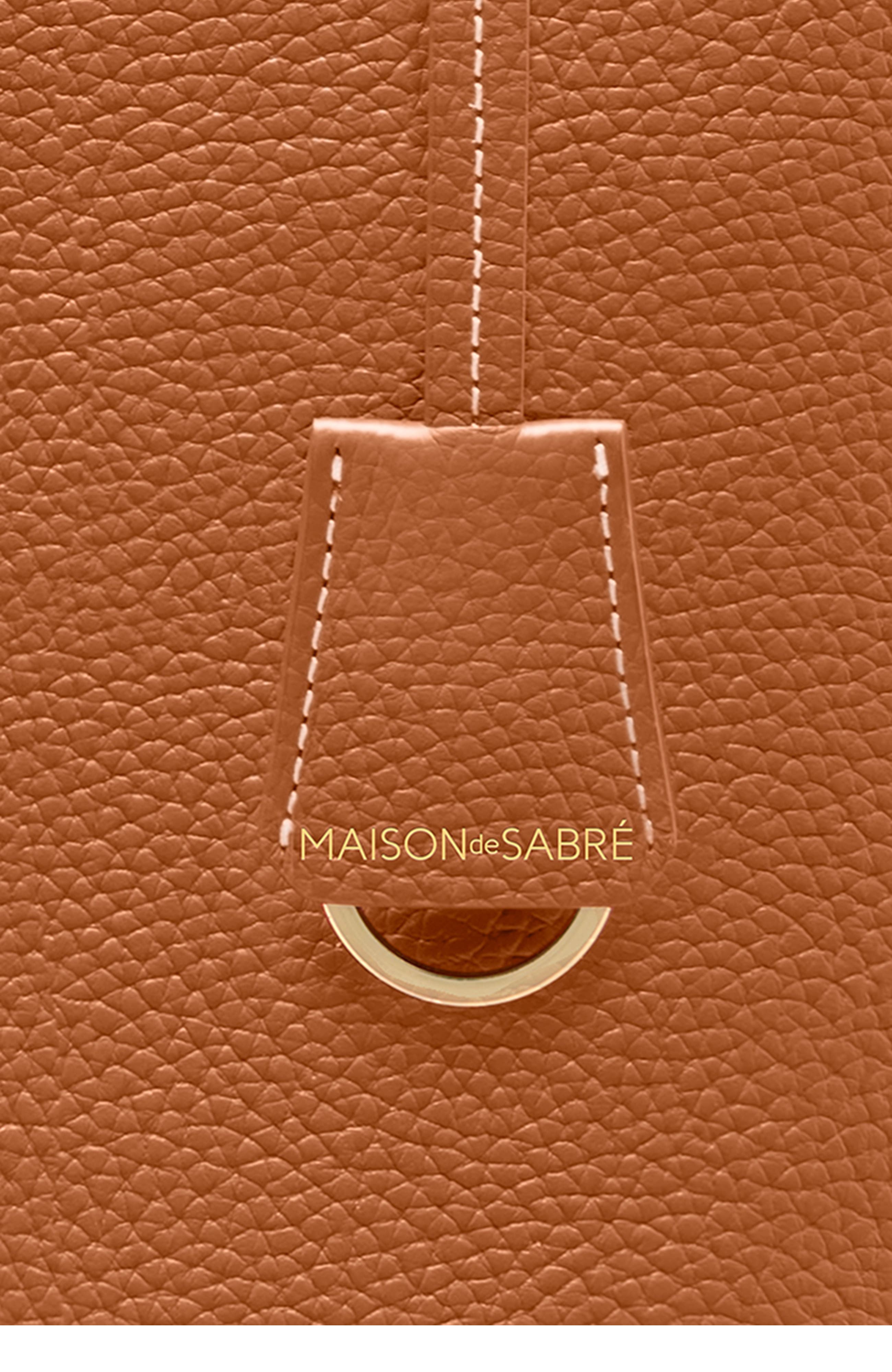 MAISON de SABRÉ Tall Leather Soft Tote, Alternate, color, Pecan Nude