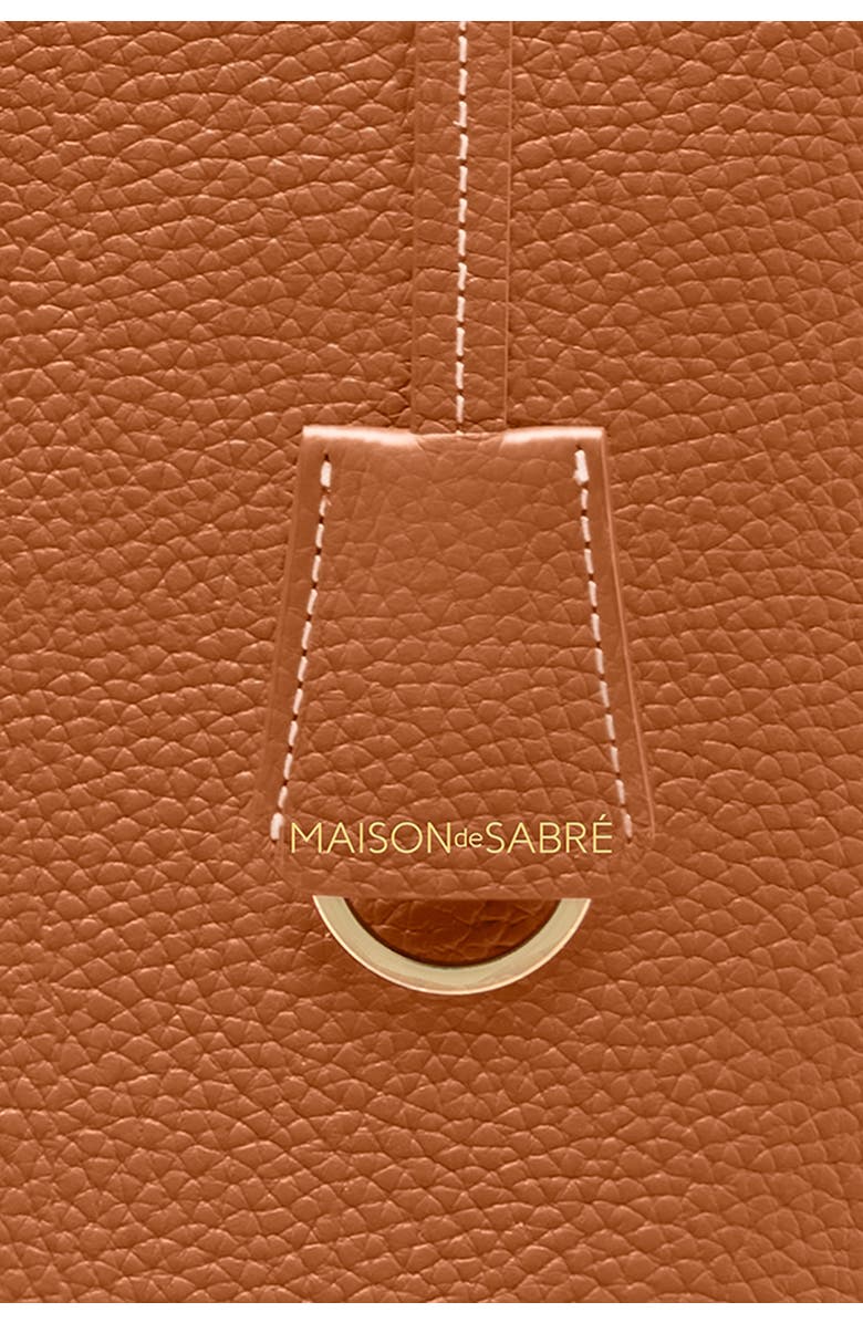 MAISON de SABRÉ Tall Leather Soft Tote, Alternate, color, Pecan Nude
