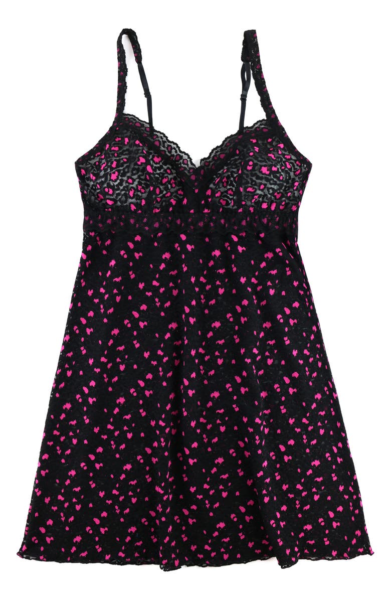 Hanky Panky Leopard Spot Semisheer Chemise, Alternate, color,