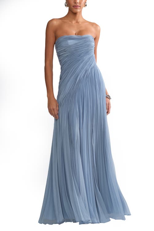 Amur Elea Asymmetrical Pleated Gown