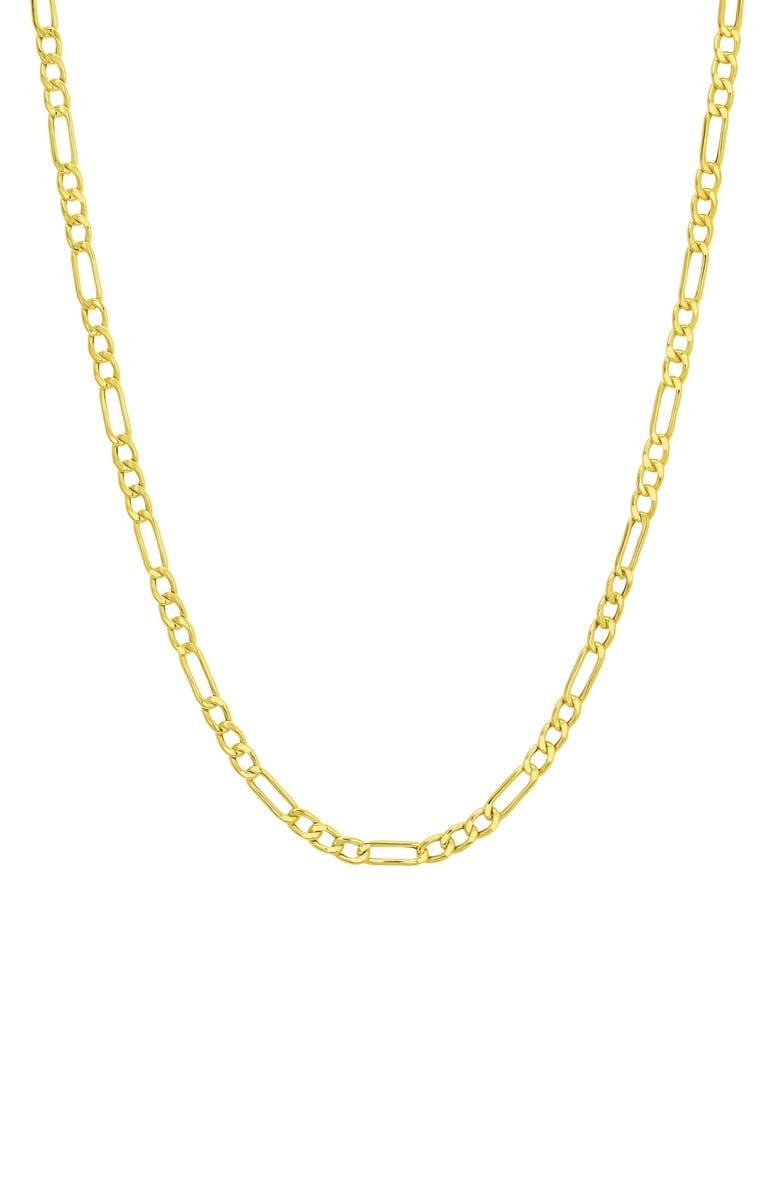 CANDELA JEWELRY 10K Yellow Gold Figaro Chain Necklace, Main, color, Gold