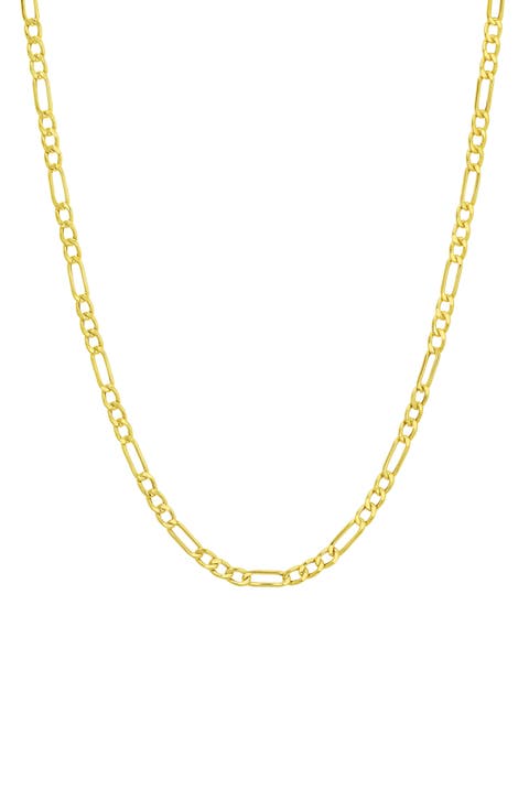 10K Yellow Gold Figaro Chain Necklace