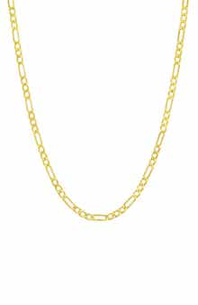CANDELA JEWELRY 10K Yellow Gold Figaro Chain Necklace