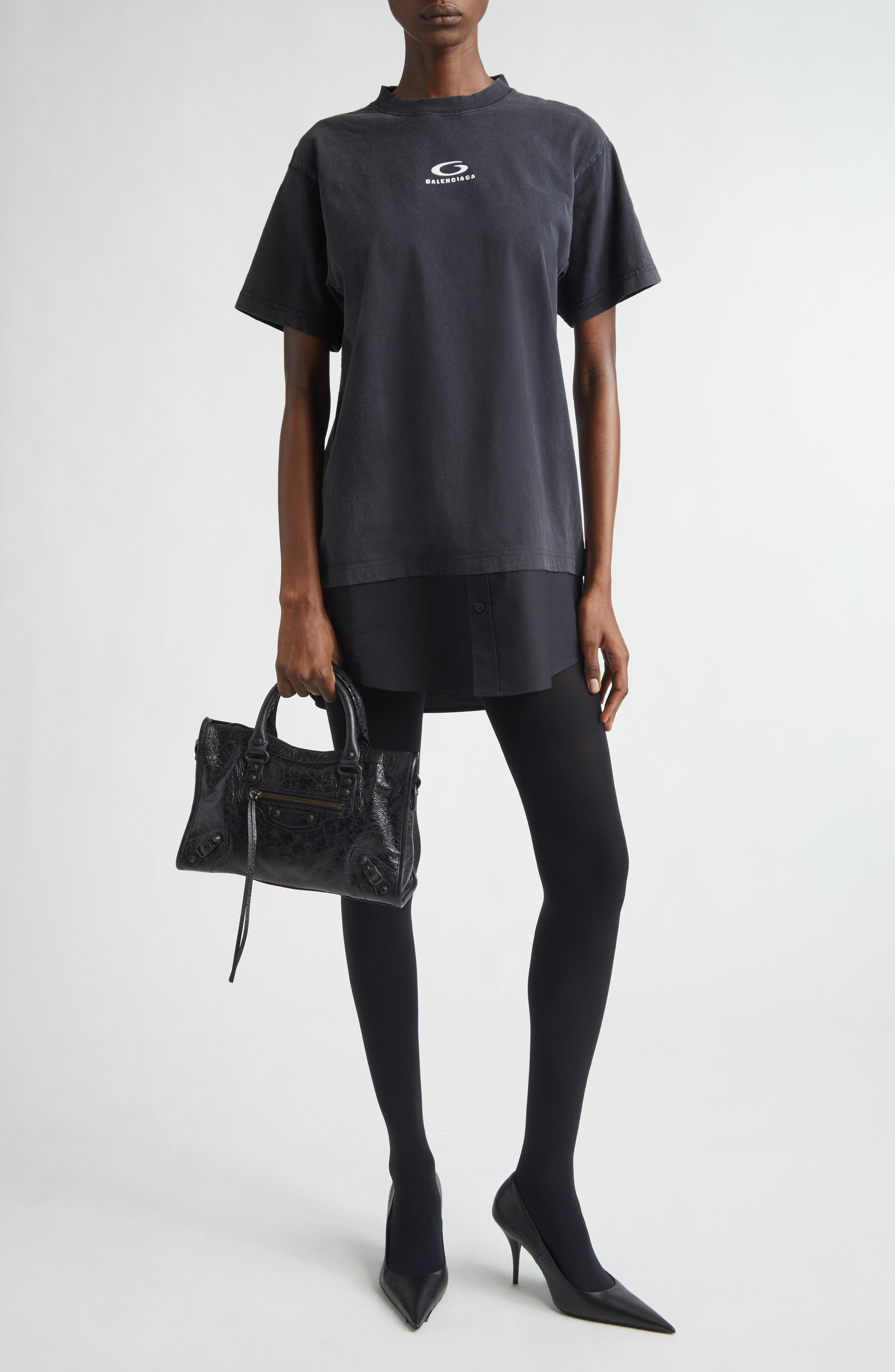 Hybrid Loop Sports Icon Logo Dry Jersey & Poplin T-Shirt Dress