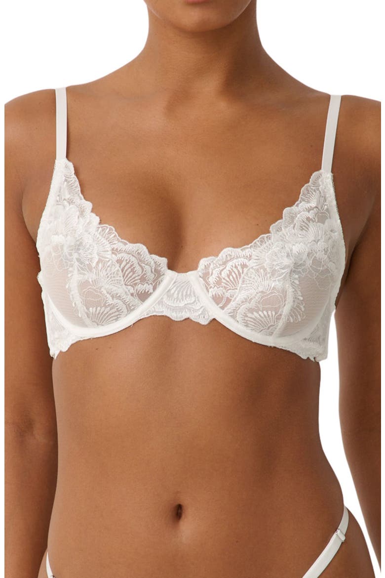 Charli Embroidered Underwire Bra, Main, color, WHITE